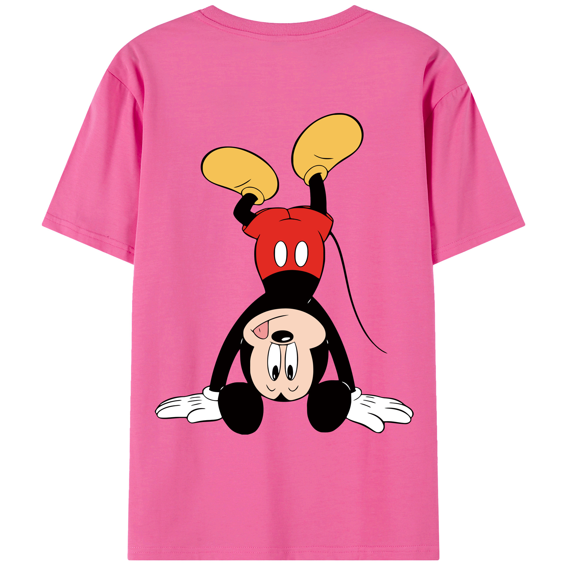 （画像用） ミッキーマウス Mickey Mouse レディース半袖Tシャツ(バックプリント)